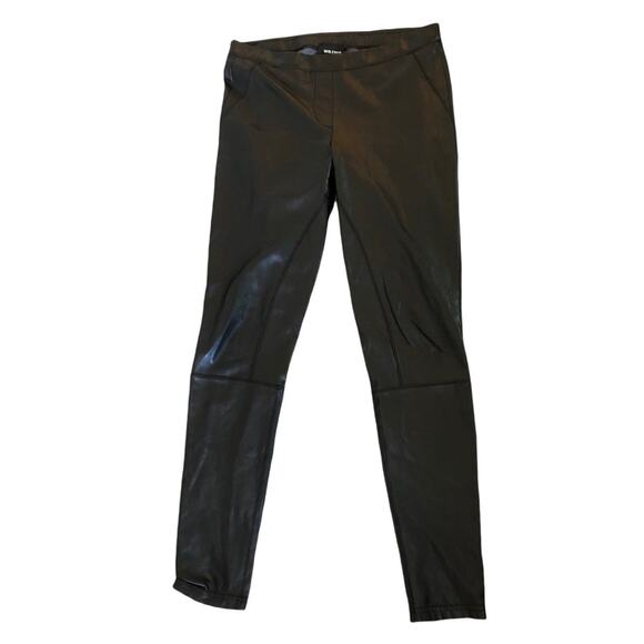 Wilfred Free vegan leather women's black leggings size Medium - Picture 1 of 4